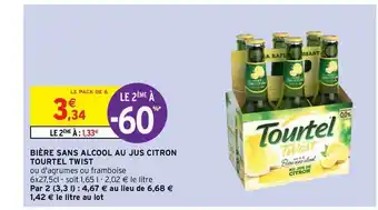 Intermarché Hyper Bière Sans Alcool Au Jus Citron Tourtel Twist offre