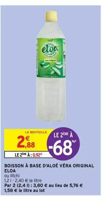 Intermarché Hyper Boisson à Base D'aloé Véra Original Eloa offre