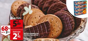 Lu biscuits granola au chocolat au lait
