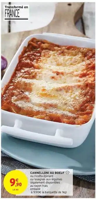 Intermarché Hyper Cannelloni Au Boeuf offre