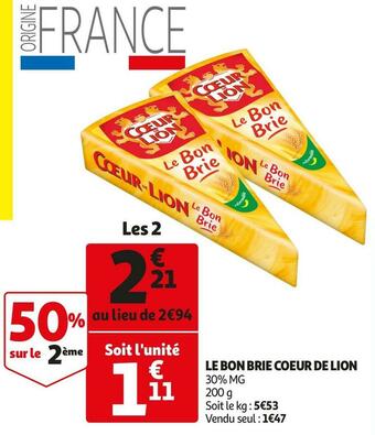 Coeur de lion le bon brie