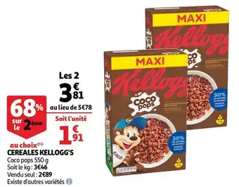 Auchan Kellogg's cereales offre