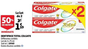 Auchan Colgate dentifrice total offre