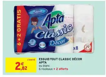 Intermarché Hyper Essuie-tout Classic Décor Apta offre