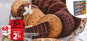 Lu biscuits granola au chocolat au lait
