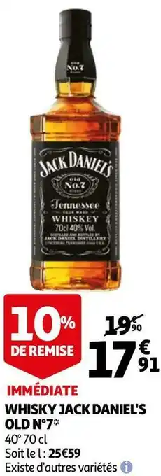 Auchan Jack daniel's whisky jack daniel's old n°7 offre