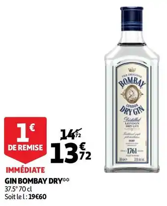 Auchan Bombay gin bombay dry offre