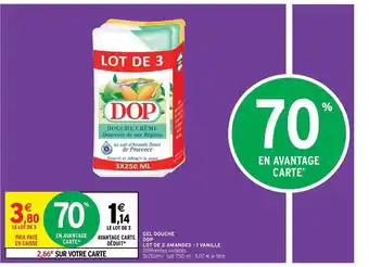 Intermarché Hyper Gel Douche Dop, Lot De 2 Amandes - 1 Vanille offre