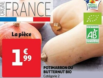 Auchan Potimarron ou butternut bio offre