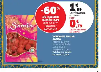 Super U BONBONS HALAL SAMIA offre