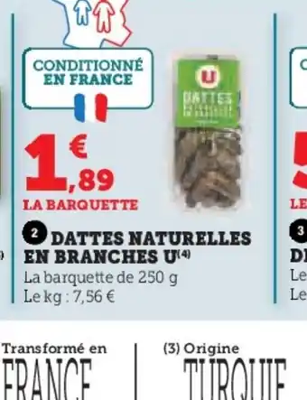 Super U DATTES NATURELLES offre