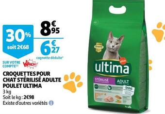 Auchan Ultima croquettes pour chat stérilisé adulte poulet offre