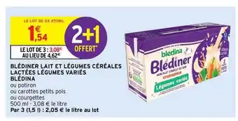 Intermarché Hyper Blédiner Lait Et Légumes Céréales Lactées Légumes Variés Blédina offre