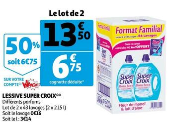 Auchan Super croix lessive* offre