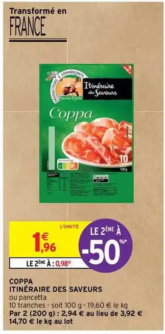 Intermarché Hyper Coppa Itinéraire Des Saveurs offre