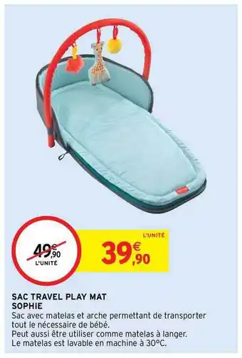 Intermarché Hyper Sac Travel Play Mat Sophie offre
