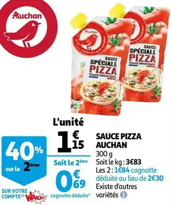 Auchan Auchan sauce pizza offre