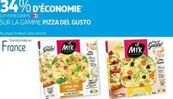 Auchan Pizza del gusto bon plan sur la gamme de la marque pizza del gusto offre