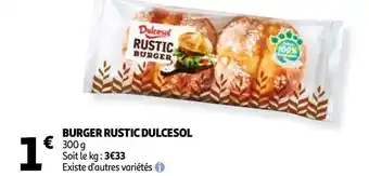 Auchan Dulcesol burger rustic offre