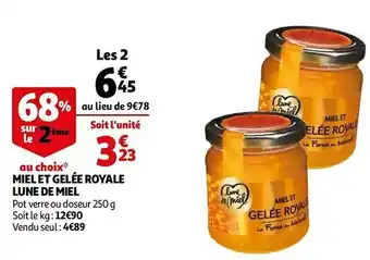 Auchan Lune de miel miel et gelée royale offre