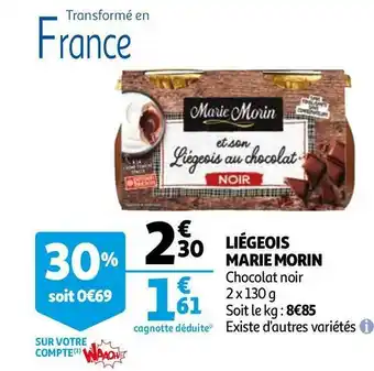 Auchan Marie morin liégeois offre