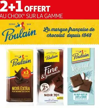 Auchan Poulain bon plan sur sur la gamme poulain offre