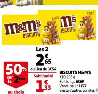 Auchan M&m's biscuits offre