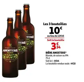 Auchan Anosteke bière anosteke offre