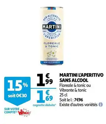 Auchan Martini l'aperitivo sans alcool offre