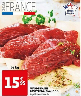 Auchan Viande bovine : bavette d'aloyau offre