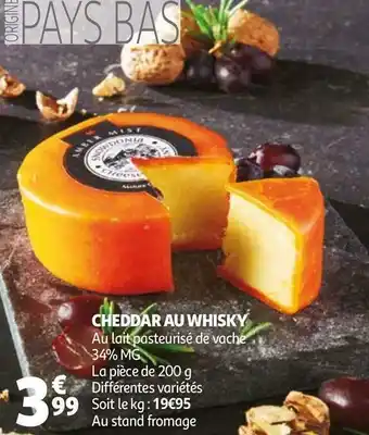 Auchan Cheddar au whisky offre
