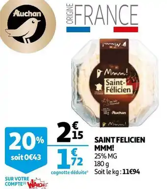 Auchan Mmm! saint felicien offre