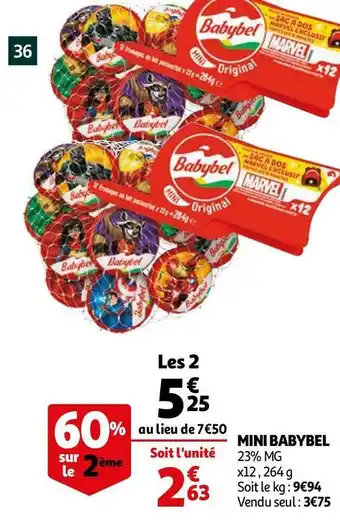 Auchan Babybel mini babybel offre