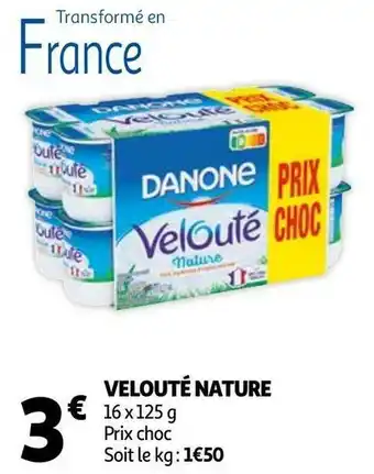 Auchan Danone velouté nature offre