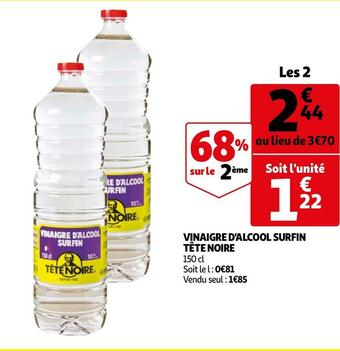 Auchan Tête noire vinaigre d'alcool surfin offre