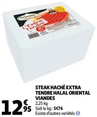 Auchan Oriental viandes steak haché extra tendre halal offre