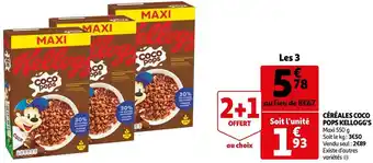 Auchan Kellogg's céréales coco pops offre