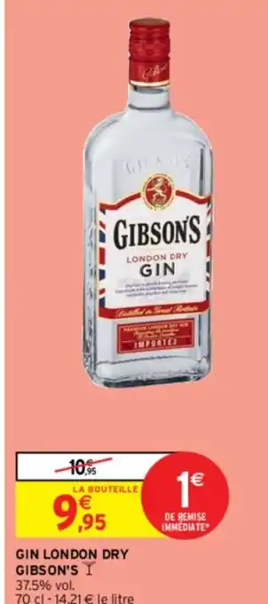 Intermarché Express GIN LONDON DRY GIBSON'S Y offre