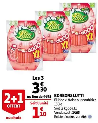 Auchan Lutti bonbons offre