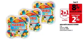 Auchan Haribo mega boîte dragolo offre