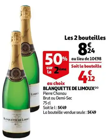 Auchan Pierre chanau blanquette de limoux offre