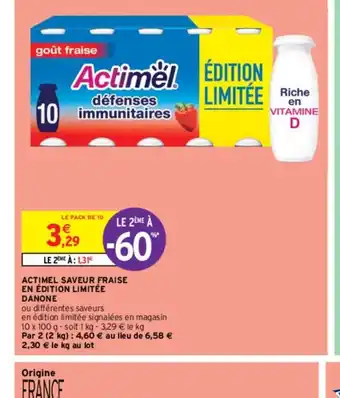 ACTIMEL SAVEUR FRAISE EN ÉDITION LIMITÉE