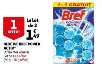 Auchan Bref bloc wc power activ offre