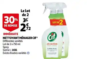 Auchan Cif nettoyant ménager* offre