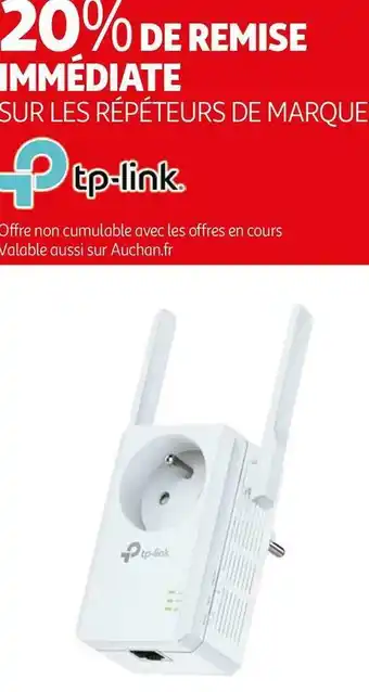 Auchan Tp-link bon plan sur les répéteurs de marque tp-link offre