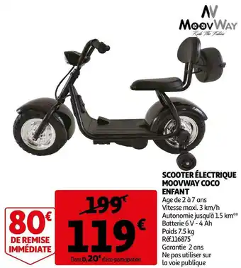 Moovway scooter électrique coco enfant