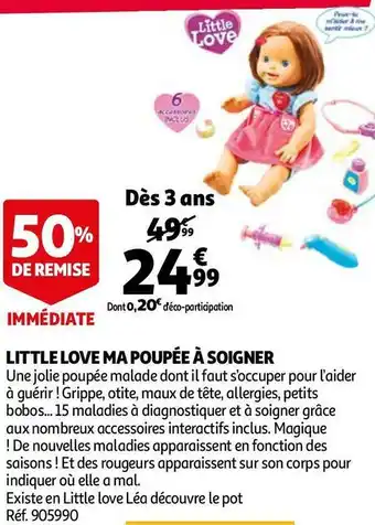 Auchan Little love ma poupée à soigner offre