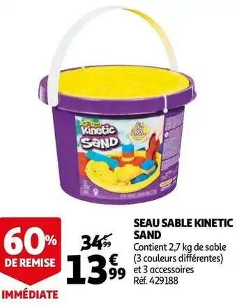 Auchan Kinetic sand seau sable offre