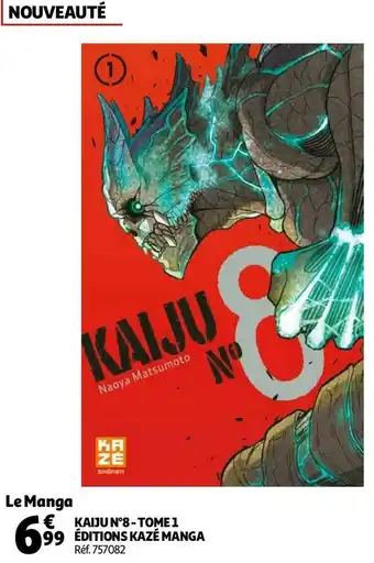 Auchan Kaiju n°8 - tome 1 éditions kazé manga offre