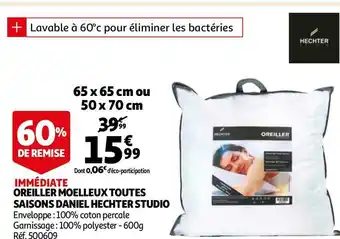 Auchan Hechter studio oreiller moelleux toutes saisons daniel offre